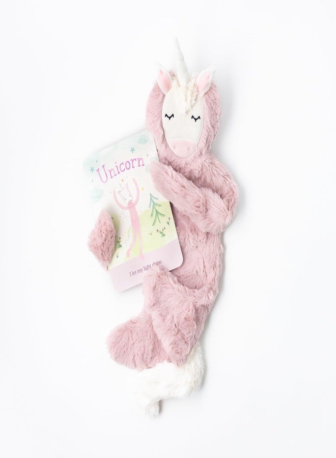 Slumberkins Unicorn Snuggler & Affirmation Card Bundle | Promotes Authenticity, Confidence & Healthy Fiendships | Social Emotional Tools for Ages 0+ (Unicorn Snuggler Plush + Affirmation Card) - Image 1